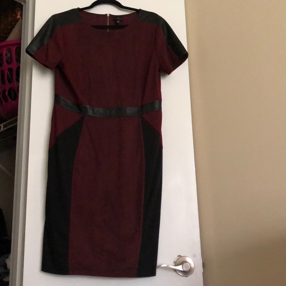 Wine/Black colored dress leather accents, size 14